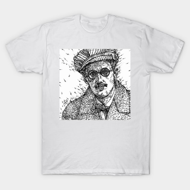 JAMES JOYCE - ink portrait .1 T-Shirt by lautir